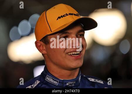 Doha, Katar. 20th. November 2021. Lando Norris (GBR) McLaren. Qatar Grand Prix, Samstag, 20th. November 2021. Doha, Katar. Quelle: James Moy/Alamy Live News Stockfoto