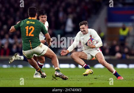 Der englische Jonny May in Aktion während des Autumn International-Spiels im Twickenham Stadium, London. Bilddatum: Samstag, 20. November 2021. Stockfoto