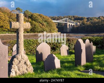 Anglesey - Church Island & Menai Bridge Bild 2 Stockfoto