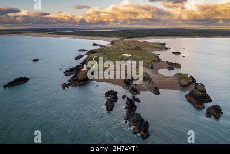 Anglesey, Llanddwyn Island, Luftansicht 3 Stockfoto