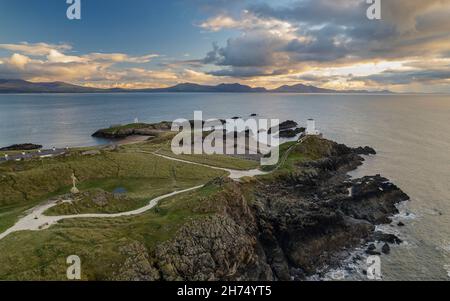 Anglesey, Llanddwyn Island, Luftansicht 1 Stockfoto