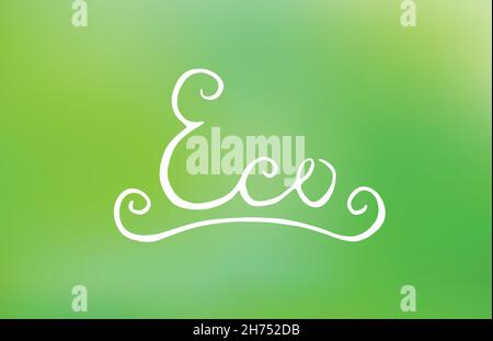 Handgeschriebener Öko-Schriftzug Stock Vektor