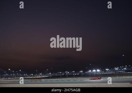 55 SAINZ Carlos (Spa), Scuderia Ferrari SF21, Aktion während des Formel 1 Ooredoo Qatar Grand Prix 2021, 20th Lauf der FIA Formel 1 Weltmeisterschaft 2021 vom 19. Bis 21. November 2021 auf dem Losail International Circuit, in Lusail, Katar - Foto: Dppi/DPPI/LiveMedia Stockfoto