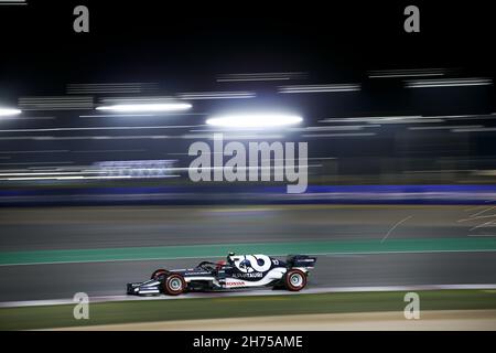 10 GASLY Pierre (Fra), Scuderia AlphaTauri Honda AT02, Aktion während des Formel 1 Ooredoo Qatar Grand Prix 2021, 20th Lauf der FIA Formel 1 Weltmeisterschaft 2021 vom 19. Bis 21. November 2021 auf dem Losail International Circuit, in Lusail, Katar - Foto: Dppi/DPPI/LiveMedia Stockfoto