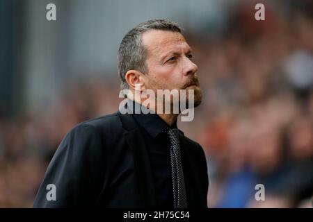 Sheffield, Großbritannien. 20th. November 2021. Slavi?a Jokanovi? manager von Sheffield United in Sheffield, Großbritannien am 11/20/2021. (Foto von Ben Early/News Images/Sipa USA) Quelle: SIPA USA/Alamy Live News Stockfoto