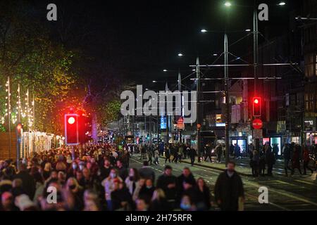Edinburgh Schottland, Großbritannien November 20 2021. Princes Street als Edinburgh Weihnachten beginnt. Credit sst/alamy live News Stockfoto