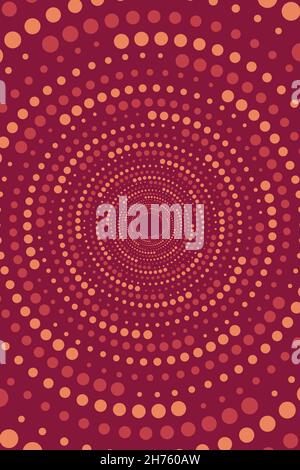 Vektorspirale Hintergrund von Punkten. Modernes abstraktes geometrisches Design für den Hintergrund Stock Vektor