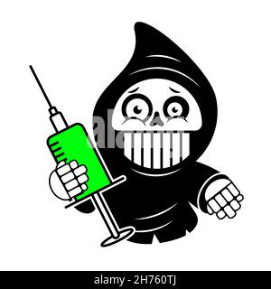 Totenkopf-Symbol in trendigen flachen Stil isoliert Hintergrund. Schädel Symbol Symbol für Ihre Website-Design, Schädel-Logo, App, UI. Vektorgrafik, Schädel-Symbol e Stock Vektor