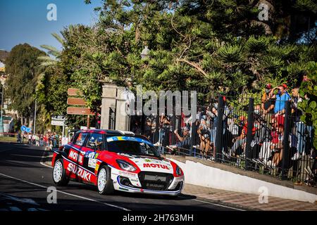 24 Vinyes Dabad Joan (Esp), Mercader Farrero Jordi (Esp), Suzuki Swift R4Lly S, Suzuki Motor Iberica, Aktion während der FIA ERC Rally Islas Canarias 8th, dem 2021. Lauf der FIA European Rally Championship 18, vom 20. Bis 2021. November 2021 in Las Palmas de Gran Canaria, Spanien - Foto Jorge Cunha / DPPI Stockfoto