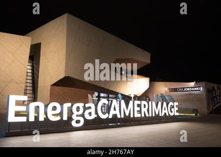 Torun, Polen, 20th. November 2021. Internationales Filmfestival EnergaCAMERIMAGE. Im Bild: Festival Center © Piotr Zajac/Alamy Live News Stockfoto