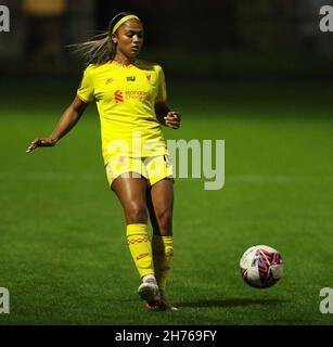 LOCH HETTON LE, GBR. NOV 20th Taylor Hinds von Liverpool in Aktion während des FA Women's Championship Matches zwischen Sunderland und Liverpool im Eppleton CW, Hetton am Samstag, 20th. November 2021. (Kredit: Will Matthews | MI News) Kredit: MI News & Sport /Alamy Live News Stockfoto