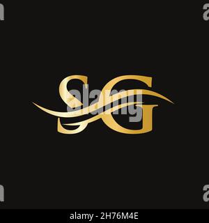 SG Letter Linked Logo für Geschäfts- und Firmenidentität. Vektorvorlage für das SG-Logo mit Anfangsbuchstaben. Stock Vektor