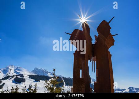 HAUTE-SAVOIE (74), MANIGOD, COL DE LA CROIX FRY, RELAIS & CHATEAUX, LA MAISON DES BOIS - MARC VEYRAT, LUXUSHOTEL UND GOURMET-RESTAURANT IN DER MOUNT Stockfoto