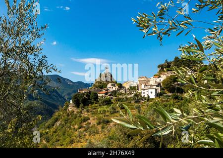 ALPES-MARITIMES (06), REGIONALER NATURPARK PREALPES D'AZUR, ESTERON, SIGALE, Stockfoto