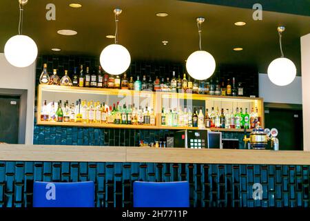 Live-Inn Restaurant und Café-Bar, Park Inn by Radisson Pulkovo Airport Stockfoto