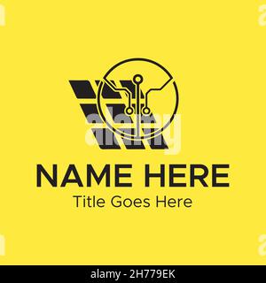 Minimalistisches Solar Power Logo.Schwarzes Solarpanel-Logo. Stock Vektor