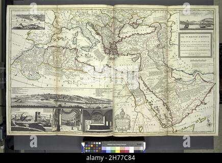 Ein 18-19th Jahrhundert der Karte Stockfoto