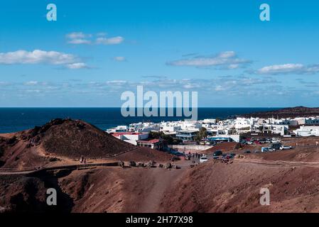 El Golfo Dorf auf Lanzarote Stockfoto