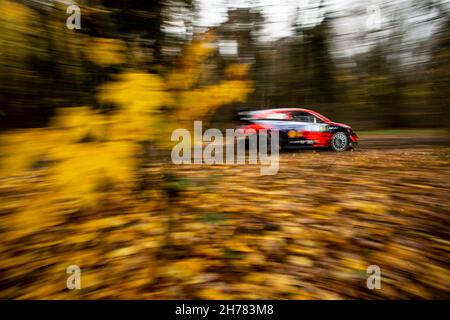 06 Sordo Dani (Spa), Carrera Candido (Spa), Hyundai Shell Mobis World Rally Team, Hyundai i20 Coupe WRC, Aktion während der ACI Rally Monza, 12. Lauf der 2021 FIA WRC, FIA World Rally Championship, vom 18. Bis 21. November 2021 in Monza, Italien - Foto Nikos Katikis / DPPI Stockfoto