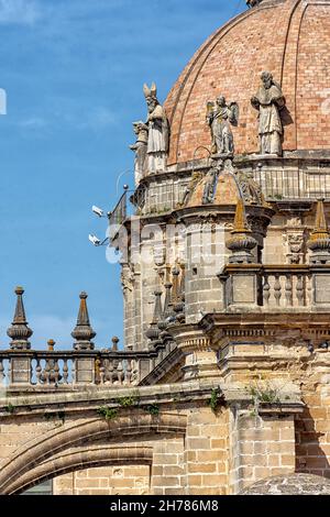 Cúpula de la catedral del Salvador en Jerez de la Frontera Stockfoto