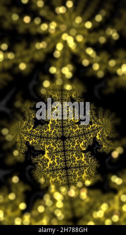 Digital gestalteter abstrakter 3D fraktaler Hintergrund mit Bokeh optik Stockfoto