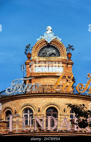 Él Gallo Azul en Jerez de la Frontera Stockfoto