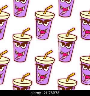 Farbmuster für den Urlaub Halloween Getränke auf weißem Hintergrund für Design und Druck. Vektorgrafik. Stock Vektor