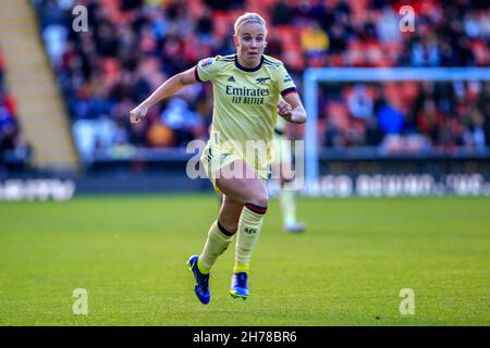 Leigh, Großbritannien. 21st. November 2021. Leigh, England, 21st 2021. November: Ordan Nobbs (8 Arsenal) während des Fußballspiels der FA Womens Super League zwischen Manchester Utd und Arsenal im Leigh Sports Village Richard Callis/SPP Credit: SPP Sport Press Photo. /Alamy Live News Stockfoto