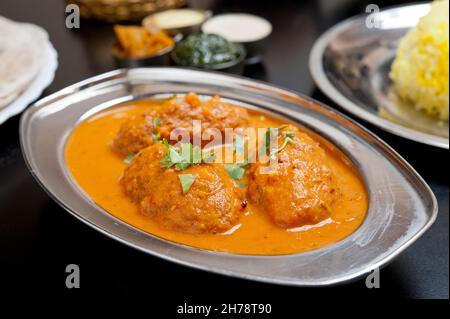 Indische Ethnische Küche Keema Kofta Stockfoto