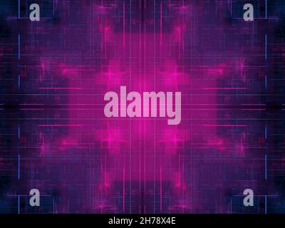 Einfacher geometrischer Hintergrund mit Gitter, Striche und Flecken - Computerdarstellung Stockfoto