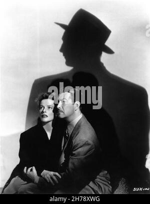 KATHARINE HEPBURN ROBERT TAYLOR und ROBERT MITCHUM Publicity posieren für DEN UNTERAKTUELLEN Regisseur VINCENTE MINNELLI Producer Pandro S. Berman Metro Goldwyn Mayer aus dem Jahr 1946 Stockfoto