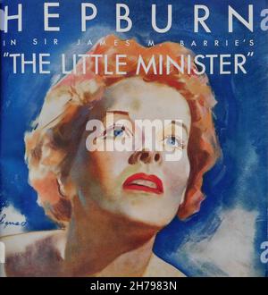 KATHARINE HEPBURN in DER KLEINEN MINISTERIN aus Roman / Theaterstück von J.M. BARRIE Color Werbegrafik aus dem Studio Year Book für die kommenden 1934 - 1935 RKO Radio Pictures Stockfoto