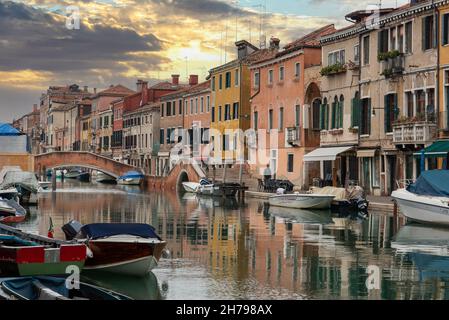 Rio della Misericordia im Distrikt Cannaregio, Venedig, Italien Stockfoto