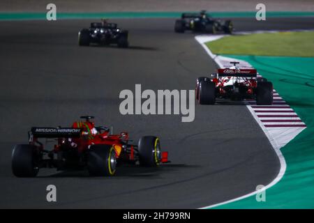 07 RÄIKKÖNEN Kimi (FIN), Alfa Romeo Racing ORLEN C41, Aktion während des Formel 1 Ooredoo Qatar Grand Prix 2021, 20th Lauf der FIA Formel 1 Weltmeisterschaft 2021 vom 19. Bis 21. November 2021 auf dem Losail International Circuit, in Lusail, Katar - Foto: Xavi Bonilla/DPPI/LiveMedia Stockfoto