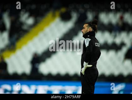 Cesena, Italien,November 21 2021 Nardi Michele (33 Cesena FC) im Einsatz während des Lega Pro-Spiels zwischen dem FC Cesena und dem FC Fermana im Orogel-Stadion Dino Manuzzi in Cesena, Italien Michele Finessi/SPP Stockfoto