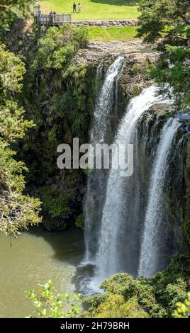 Whangarei fällt mit grüner Landschaft in Süd-Neuseeland Stockfoto