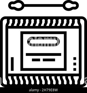 Illustration für Strichsymbole von Baby-Wattestäbchen Stock Vektor