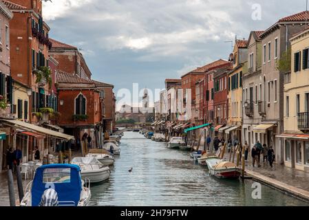 Rio dei Vetrai auf der Insel Murano, Bezirk von Venedig, Italien Stockfoto