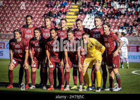 Stadio Oreste Granillo, Reggio Calabria, Italien, 21. November 2021, Reggina-Team während der Reggina 1914 gegen US-Cremonesen - Italienische Fußballmeisterschaft Liga BKT Stockfoto