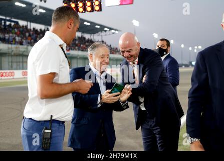 Doha, Katar. 21st. November 2021. Jean Todt (FRA, FIA-Präsident), Gianni Infantino (FIFA-Präsident) Credit: dpa/Alamy Live News Stockfoto