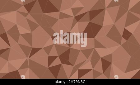 Abstrakter Hintergrund von Schokoladen-Dreiecken. Die geometrische Struktur der Schokolade. Cremiges Schokoladenmuster. Abbildung. Ultra-HD-Größe. Stockfoto