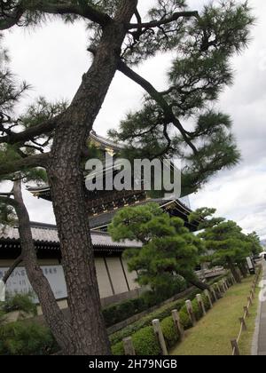 (東本願寺), oder ″das östliche Kloster des ursprünglichen Gelübdes″, ist eine von zwei dominierenden Untersekten des Shin-Buddhismus in Japan. Stockfoto