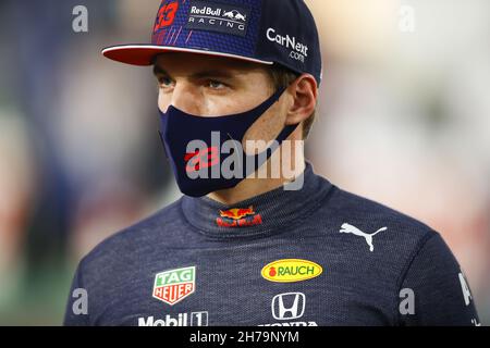 VERSTAPPEN Max (NED), Red Bull Racing Honda RB16B, Portrait während des Formel 1 Ooredoo Qatar Grand Prix 2021, 20th Lauf der FIA Formel 1 Weltmeisterschaft 2021 vom 19. Bis 21. November 2021 auf dem Losail International Circuit, in Lusail, Katar - Foto: Xavi Bonilla/DPPI/LiveMedia Stockfoto