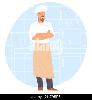 Chef – Illustrationen für kleine Unternehmen. Stock Vektor