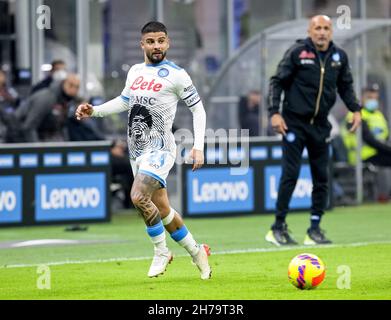 Mailand, Italien. 21st. November 2021. Mailand, Italien - november 21 2021 - Inter-Napoli Serie A - insigne lorenzo ssc napoli Credit: Christian Santi/Alamy Live News Stockfoto