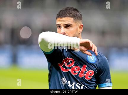 Mailand, Italien. 21st. November 2021. Mailand, Italien - november 21 2021 - Inter-Napoli Serie A - insigne lorenzo ssc napoli Credit: Christian Santi/Alamy Live News Stockfoto