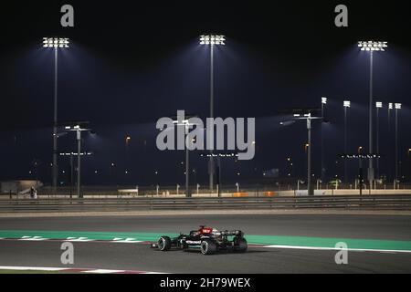 44 HAMILTON Lewis (gbr), Mercedes AMG F1 GP W12 E Performance, Action beim Formel 1 Ooredoo Qatar Grand Prix 2021, 20th Lauf der FIA Formel 1 Weltmeisterschaft 2021 vom 19. Bis 21. November 2021 auf dem Losail International Circuit, in Lusail, Katar - Foto: Xavi Bonilla/DPPI/LiveMedia Stockfoto