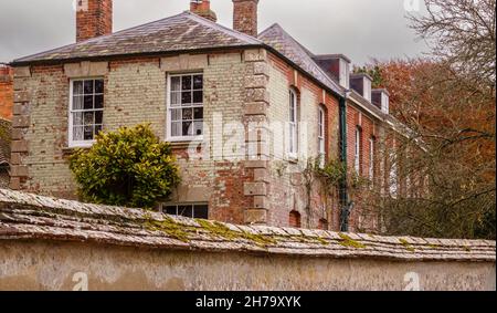 Georgianische Architektur eines Landhauses in Haxton Salisbury Wiltshire, Großbritannien Stockfoto