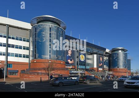 Glasgow, Schottland, 21st. November 2021. Hampden Park vor dem Spiel des Scottish League Cup im Hampden Park, Glasgow. Bildnachweis sollte lauten: Neil Hanna / Sportimage Stockfoto