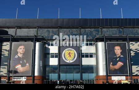 Glasgow, Schottland, 21st. November 2021. Hampden Park vor dem Spiel des Scottish League Cup im Hampden Park, Glasgow. Bildnachweis sollte lauten: Neil Hanna / Sportimage Stockfoto